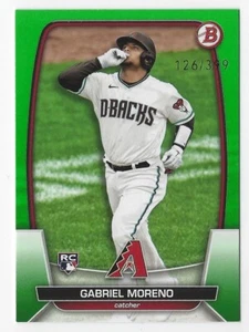2023 Bowman #69 Gabriel Moreno RC Neon Green Parallel #'d 126/399 ~ Diamondbacks - Picture 1 of 2