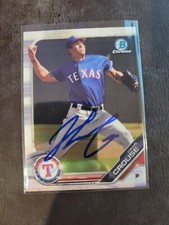2019 Bowman Chrome Hans Crouse RC Rookie Card Signed IP Auto Rangers Phillies