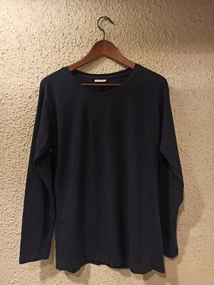 DRIES VAN NOTEN хлопок ворота футболка свитер темно-синий размер EXTRASMALL новый!! - Изображение 1 из 4