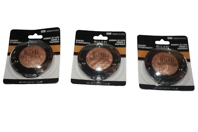 MILANI Baked Eyeshadow #606 DRENCH IN GOLD Lot Of 3  CARDED - Image 1 of 2