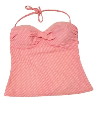 Top de baño Tankini mediano rosa blanco lunares OLD NAVY para mujer Foto 1 de 4