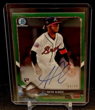 Ozzie Albies 2018 Bowman Chrome Auto Green Refractor SP #BCRA-OA #98/99 LE RC!!
