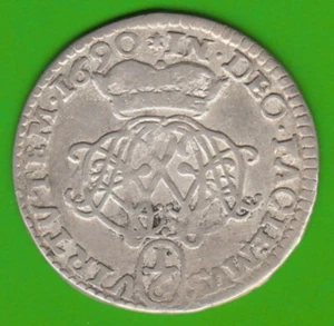 Jever 1/6 Taler 1690 Very Nice Very Rare nswleipzig - Picture 1 of 2