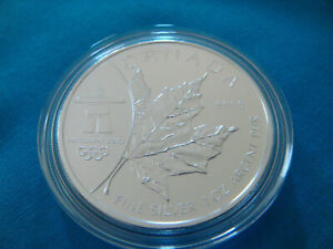 2008 Canada 1 oz Silver Maple Leaf  2010 Vancouver Olympics .9999 Fine $5 Coin $