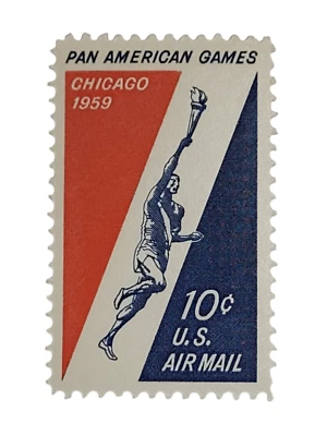 US. C56. 10c. Runner Holding Torch, Pan American Games Issue.  MNH. 1959 - Image 1 of 4