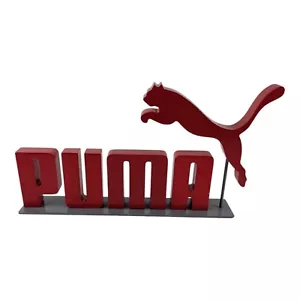 Puma Sneaker Shoe Store Advertising Red Counter Tabletop Display Stand Sign 20" - Picture 1 of 11