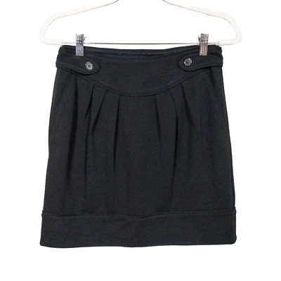 Falda plisada negra MARTIN + OSA detalles de botones bolsillos para mujer talla 2 Foto 1 de 4