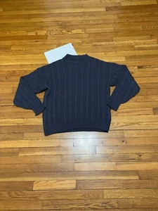 Vintage Christian Dior Monsieur Herren Pullover Gr. 44 grau 100% Wolle Zopfmuster - Bild 1 von 9