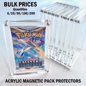 Booster Pack Protector Case – Acrylic Magnetic Display for Pokémon MTG Yu-Gi-Oh - Picture 1 of 9
