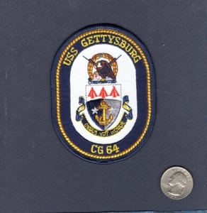 Original CG 64 USS GETTYSBURG US NAVY Cruiser Ship Squadron Cruise Jacket Patch - Bild 1 von 1