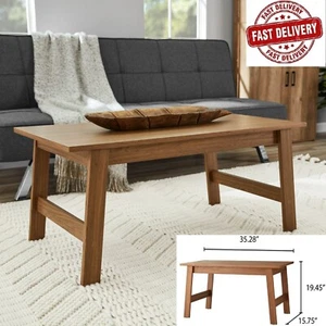 Mainstays Wood Rectangle Coffee Table, Walnut Finish - Picture 1 of 8