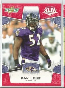 Score Super Bowl 2008 rojo Baltimore Ravens Ray Lewis #27 - Imagen 1 de 1