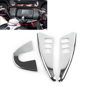 Chrome Inner Fairing Switch Panel Accent Cover For Harley Electra Street Glide - Picture 1 of 9
