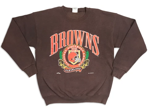 Vintage Nutmeg Mills Cleveland Browns Crewneck Sweatshirt Mens Size L Cover