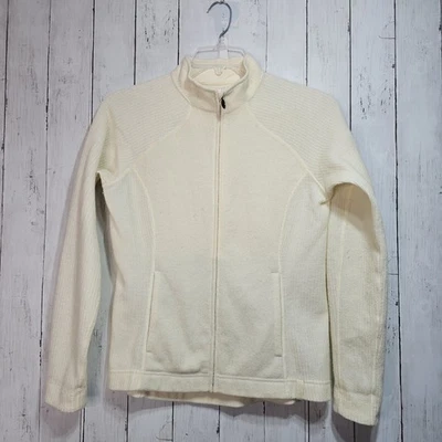 Cárdigan suéter Mountain Hardwear para mujer mezcla de lana Sarafín crema talla mediana  Foto 1 de 4