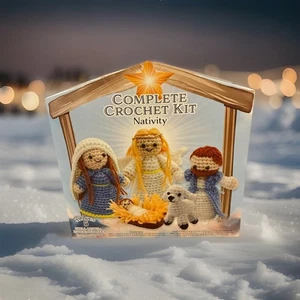 Kit de ganchillo de belén de Navidad Needle Creations - Imagen 1 de 3