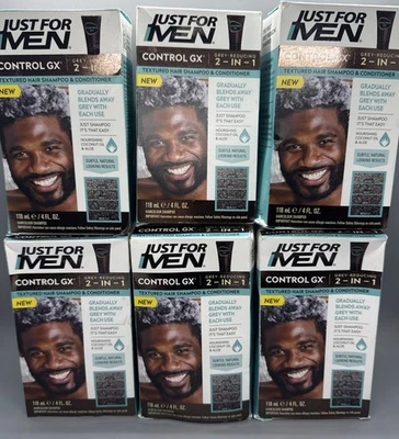 (6) Just For Men Control GX Grey Reducing 2IN1 Shampoo & Conditioner 4oz - Image 1 of 3