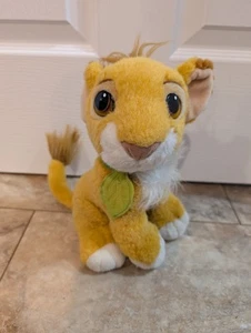 Baby Simba Plush 1993 Disney The Lion King Authentic Vintage Mattel Leaf Collar - Picture 1 of 5