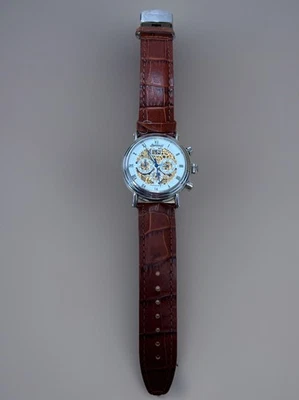 Ingersoll Gandhi IN2700WH automatic Skeleton watch Leather Strap - image 1 of 4