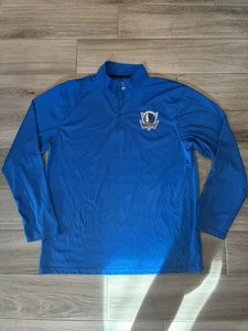 Dallas Mavericks NBA Dri-Fit langärmliges Herrenhemd blau Viertelreißverschluss X Large - Bild 1 von 7