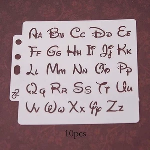 10 Pieces Alphabet Stencils Letter Painting Template Set DIY Home Decoration - Picture 1 of 7