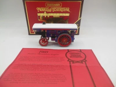 Matchbox Yesteryear Y19 1905 Fowler Showmans Engine in Blue  - Image 1 of 4