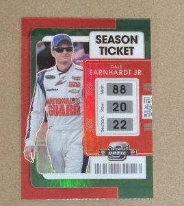 2022 Panini Nascar Chronicles Racing Dale Earnhardt Jr #6 Season Ticket Green - Bild 1 von 2