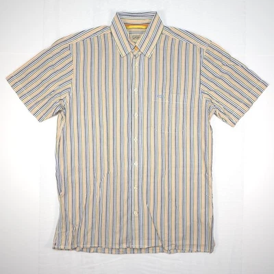 Camel Active Shirt Mens Size M Orange Short Sleeve Striped Pattern Shirt - Image 1 of 4