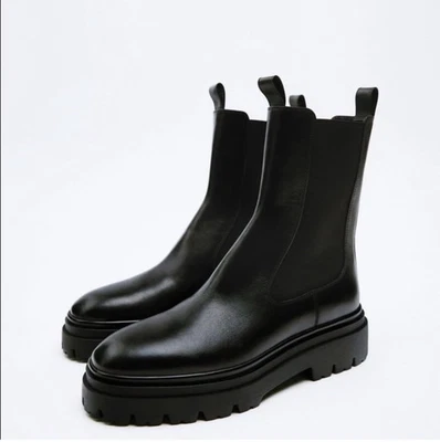 Botas al tobillo Zara Lugz para mujer gruesas plataforma talla 10 EUR 41 Foto 1 de 4