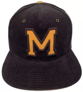 Zephyr NCAA Michigan Wolverines "Corduroy" RARE Flat Bill Strap-back Hat NWT - Picture 1 of 6