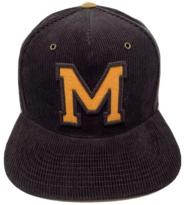 Zephyr NCAA Michigan Wolverines "Corduroy" RARE Flat Bill Strap-back Hat NWT - Image 1 of 4