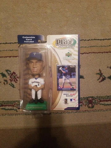 2001 Upper Deck Play Makers Alex "Pudge" Rodriguez Texas Rangers Bobblehead Cover