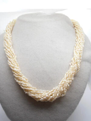 Collana Torchon di Perle d'acqua dolce naturali e Argento 925 - Girocollo - Immagine 1 di 4