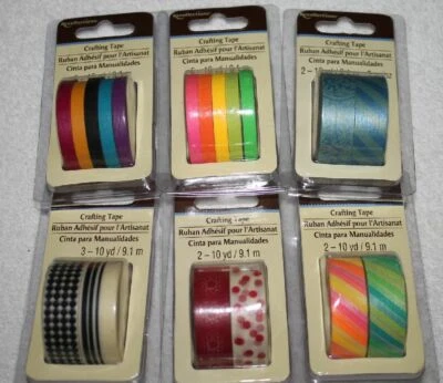 Recollections WASHI Tape Lot of 6 pkgs 18 rolls New/Sealed Crafting Scrapbooking - Image 1 of 3