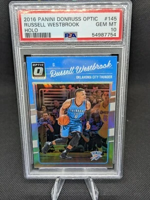 2016 Donruss Optic Russell Westbrook Holo Silver Prizm PSA 10 #145 - Image 1 of 2