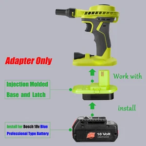 1x Adapter für Convert für Ryobi 18V Werkzeuge auf für Bosch blau 18V Li-Ion Akku - Bild 1 von 8