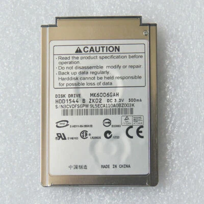 1.8" 60GB 8mm MK6006GAH 4200RPM CF HARD DISK DRIVE HDD - Image 1 of 2