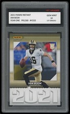 IAN BOOK 2021 PANINI INSTANT YEAR ONE 1ST GRADED 10 NFL ROOKIE CARD #YO33 SAINTS