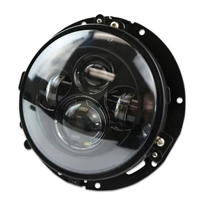 7" LED Projector Daymaker Black Headlight For Harley with Adapter Mount w Ring - Picture 1 of 10
