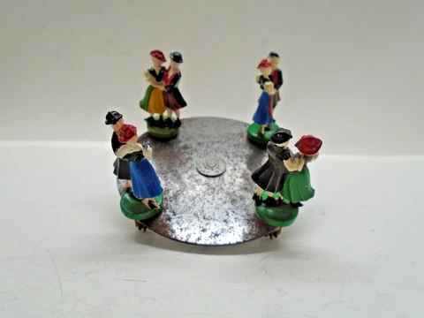 4 Hand Painted Dancers with Platform with Gears for Musical Cuckoo Clock Lot C Cover