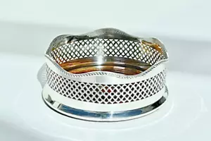 Superb Solid Silver, Magnum / Champagne/Wine Bottle Coaster, J,B Chatterley 220g - Picture 1 of 23
