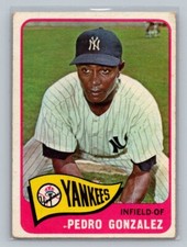 1965 Topps Baseball Card Pedro Gonzalez #97 New York Yankees VG Crease