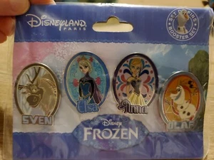 Disneyland Paris Frozen Booster Pack - 4 Pin Set - Elsa, Anna, Olaf, Sven - DLRP - Picture 1 of 6