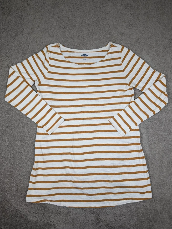 Old Navy Womens Maternity Top Size L Relaxed Fit Striped - Image 1 of 4