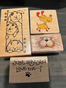 Konvolut Stempel Hund und Katze Thema - Bild 1 von 2