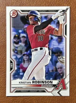 2021 Bowman Prospects #BP-136 Kristian Robinson  Arizona Diamondbacks V91678 - Image 1 of 2