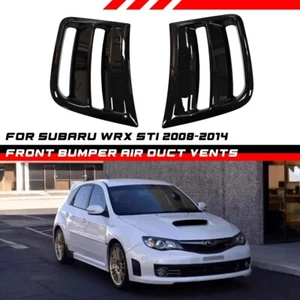 Für Subaru Impreza WRX Fließheck 2009-2014 Front Luftauslass Abdeckung Schwarz - Picture 1 of 12