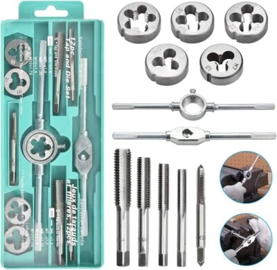 KIT SET MASCHI E FILIERE IN CASSETTA 12 PZ X FILETTATRICE FILETTATURA FILETTARE  - Immagine 1 di 4