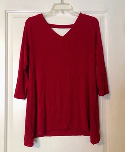 Women’s Travelers By Chico Red Blouse Size 0 NWOT - Picture 1 of 7