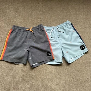 Quiksilver Boys Everyday Swim Shorts Blue & Grey Size Small Excellent Condition - Picture 1 of 7